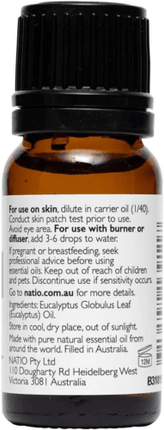 Natio Eucalyptus Essential Oil 10ml - OhYouLuckyDuck.com.au