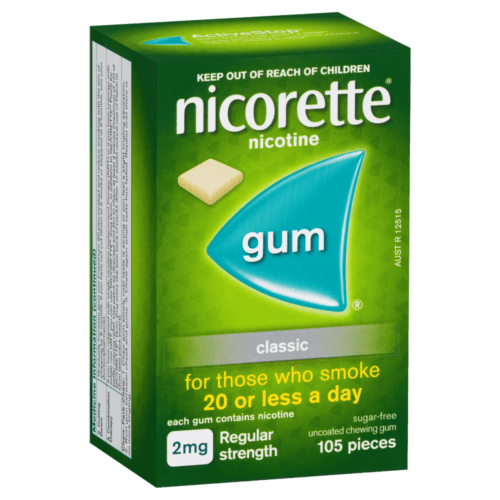 Nicorette Nicotine Gum Classic 2mg 105 Pieces - OhYouLuckyDuck.com.au
