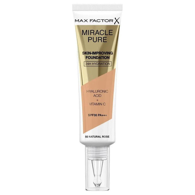 Max Factor Miracle Pure Foundation 50 Natural Rose - OhYouLuckyDuck.com.au