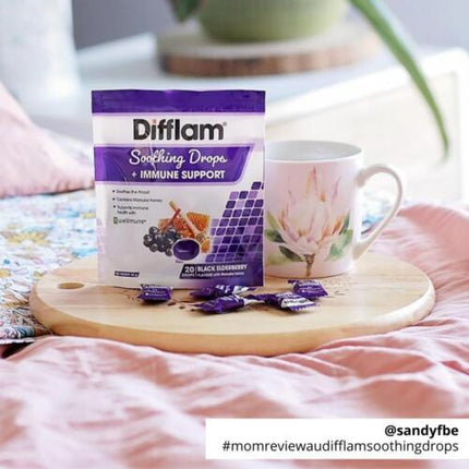 Difflam Soothing Drops + Immune Support Black Elderberry 20 Drops - OhYouLuckyDuck.com.au