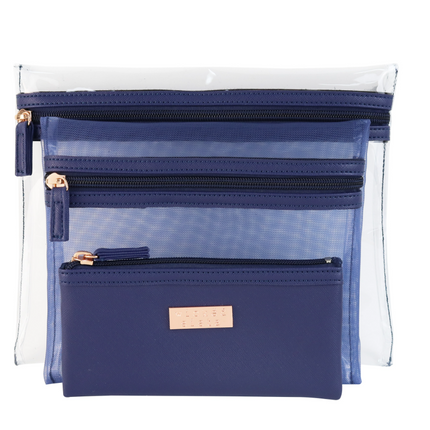 Wicked Sista Jenna Trio Purse Navy
