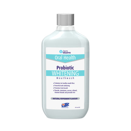 Henry Blooms Probiotic Mouthwash Whitening Peppermint 375mL