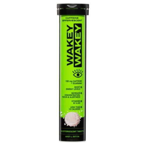 Wakey Wakey Caffeine Effervescent 20 Tablets - OhYouLuckyDuck.com.au