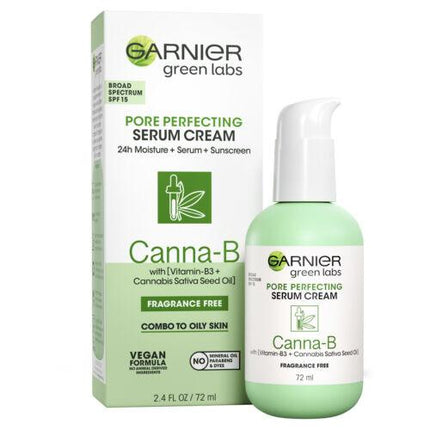 Garnier Green Labs Canna-B Pore Perfecting Serum Cream SPF15 72mL - OhYouLuckyDuck.com.au
