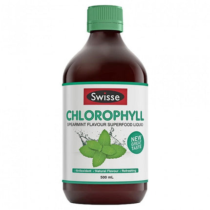 Swisse Chlorophyll Spearmint Flavour Superfood Liquid 500ml - OhYouLuckyDuck.com.au