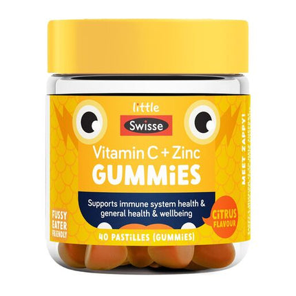 Little Swisse Vitamin C and Zinc Gummies For Kids Immune Support 40 Gummies