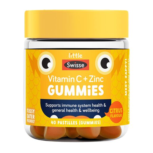 Little Swisse Vitamin C and Zinc Gummies For Kids Immune Support 40 Gummies