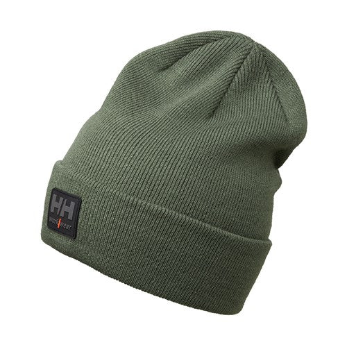 Helhan Classic Logo Cuff Beanie Army Green One Size Fits All