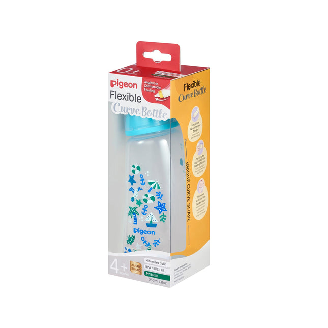 Pigeon Flexible Curve PP Baby Bottle Beach Design 250ML