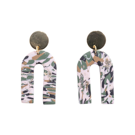Kiki Rainbow Terazzo Earrings - OhYouLuckyDuck.com.au