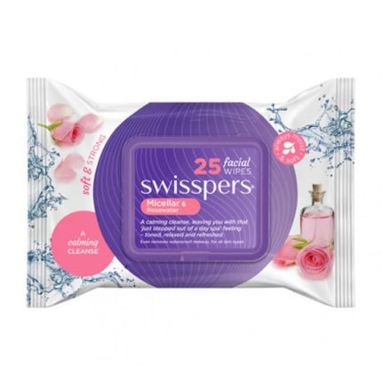 Swisspers Facial Wipes Micellar & Rosewater 25 - OhYouLuckyDuck.com.au