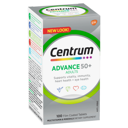 Centrum Advance 50+ 100 Tablets - OhYouLuckyDuck.com.au