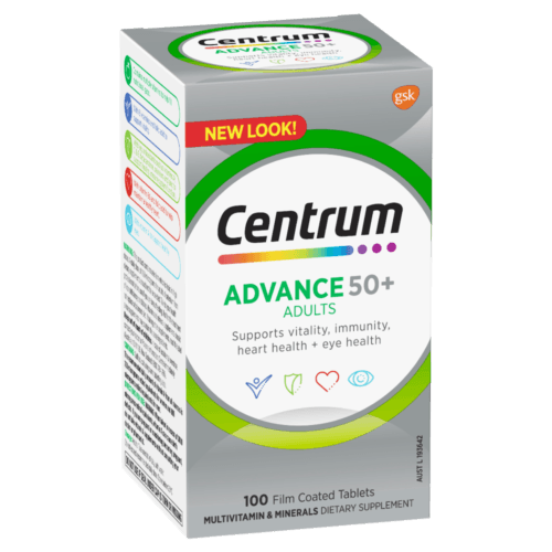 Centrum Advance 50+ 100 Tablets - OhYouLuckyDuck.com.au