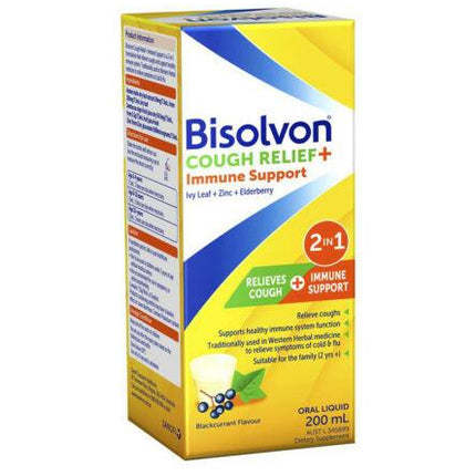 Bisolvon Cough Relief + Immune Support 200mL - OhYouLuckyDuck.com.au