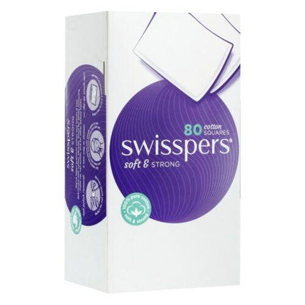 Swisspers Cotton Squares 80 Packs - OhYouLuckyDuck.com.au