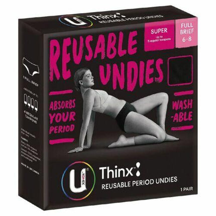 U by Kotex Thinx Reusable Period Undies Briefs Size 6-8 - OhYouLuckyDuck.com.au