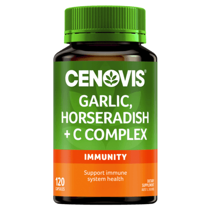 Cenovis Garlic And Horseradish + C Complex 120 Capsules - OhYouLuckyDuck.com.au