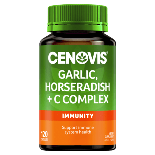 Cenovis Garlic And Horseradish + C Complex 120 Capsules - OhYouLuckyDuck.com.au