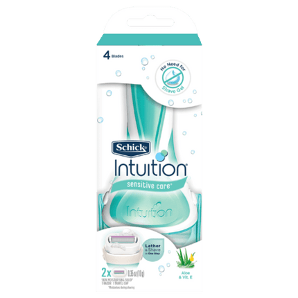Schick Intuition Sensitive Razor + 2 Blades - OhYouLuckyDuck.com.au