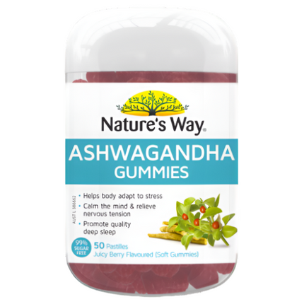 Nature's Way Ashwagandha Gummies 50s - OhYouLuckyDuck.com.au