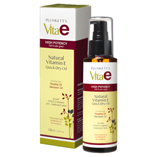 Plunkett's Vita E Natural Vitamin E Quick Dry Oil 125ml - OhYouLuckyDuck.com.au