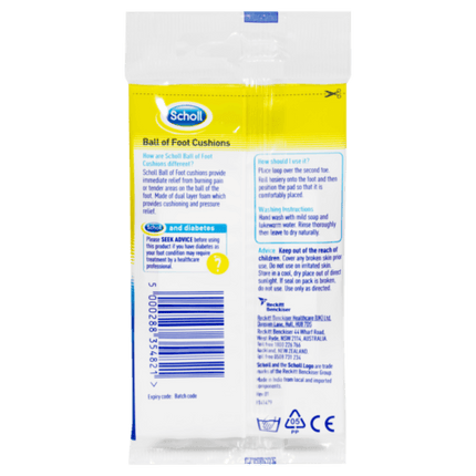 Scholl Ball of Foot Cushions 1 Pair - OhYouLuckyDuck.com.au