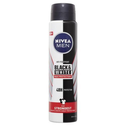 Nivea Men Black & White Max Protect Aerosol Deodorant 250ml - OhYouLuckyDuck.com.au