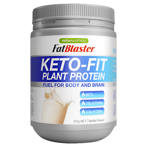 Naturopathica FatBlaster Keto Fit Plant Protein Shake Vanilla 300g - OhYouLuckyDuck.com.au