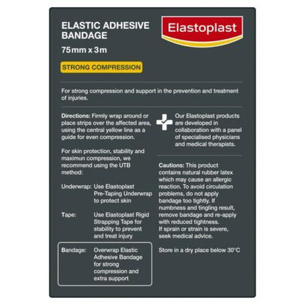 Elastoplast Sport Elastic Adhensive Bandage 75mm x 3m 1 Roll - OhYouLuckyDuck.com.au