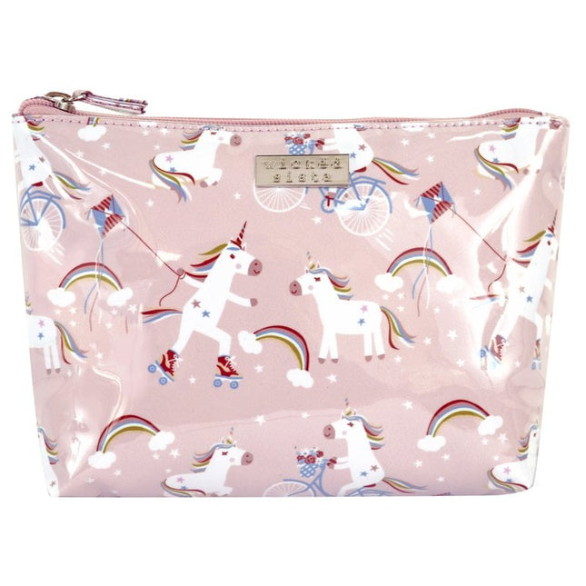 Wicked Sista Unicorns At Play Medium Soft A Line Cosmetic Bag