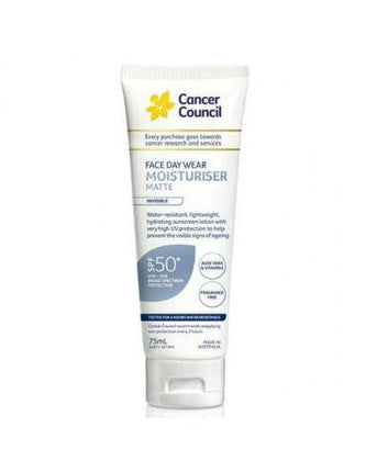Cancer Council Face Day Moisturiser Matte Invisible SPF50+ 75ml - OhYouLuckyDuck.com.au