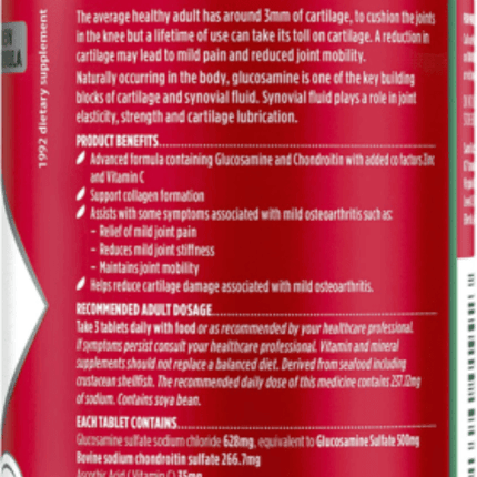 Natures Own Glucosamine Sulfate & Chondroitin Advanced 180 Tablets - OhYouLuckyDuck.com.au