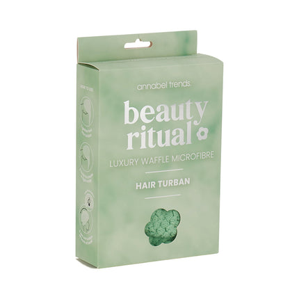 Annabel Trends Luxury Waffle Hair Turban Moss