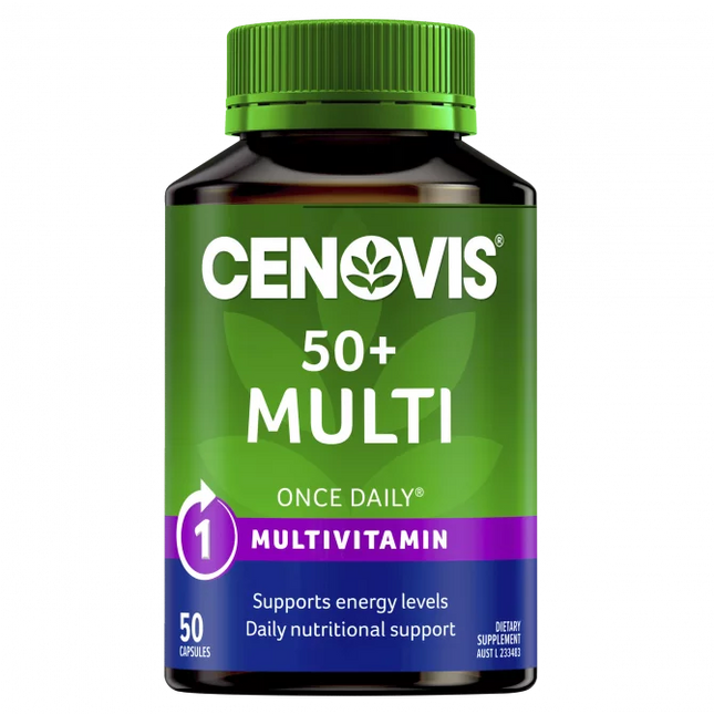 Cenovis Once Daily Multi Vitamins & Minerals 50+ 50 Caps - OhYouLuckyDuck.com.au