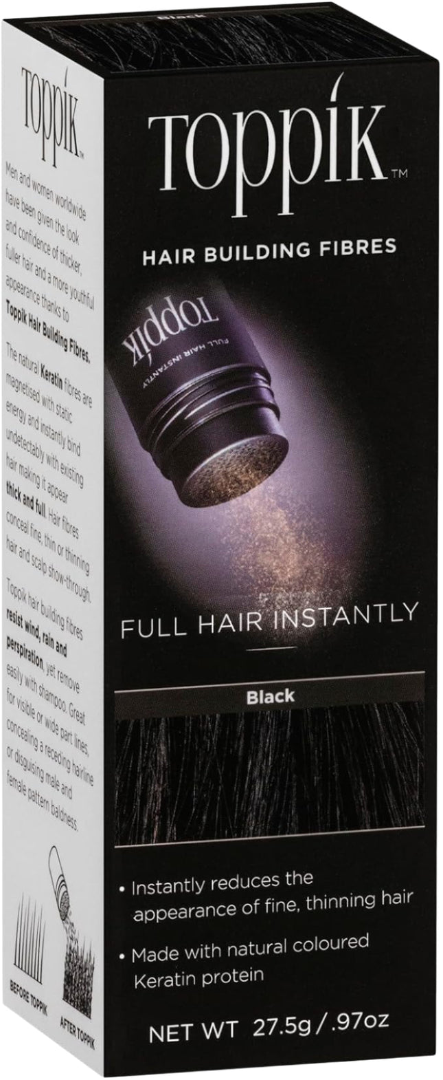 Toppik Hair Building Fibres Black 27.5G