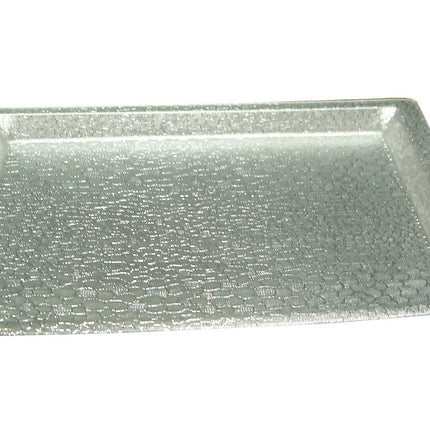 Winco Acrylic Rectangular Textured Tray Silver