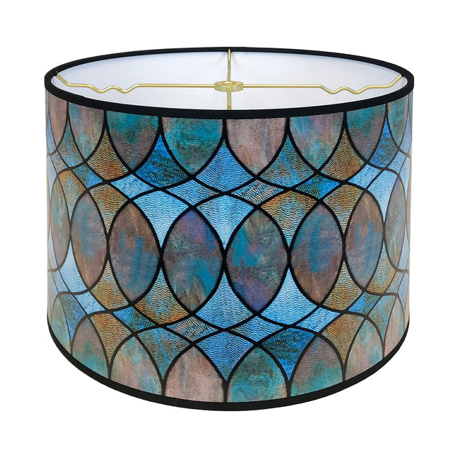 Royal Designs Trendy Decorative Handmade Drum Shade 10 Inches Cool Hues