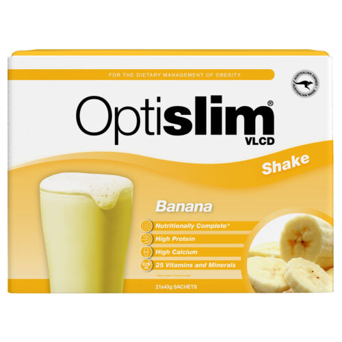 Optislim VLCD Shake Banana 21x43g - OhYouLuckyDuck.com.au