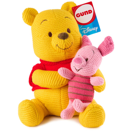 Gund Disney Winnie The Pooh and Piglet Knit Plush Toy Set 23CM