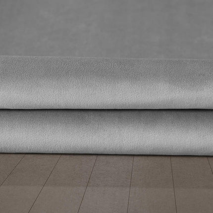HPD Half Price Drapes Signature Extra Wide Grommet Blackout Velvet Curtain 100 X 84 Silver Grey