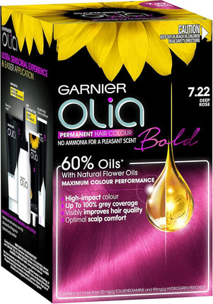 Garnier Olia Bold Permanent Hair Colour 7.22 Deep Rose - OhYouLuckyDuck.com.au