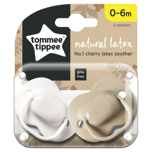 Tommee Tippee Natural Latex Cherry Soothers 0-6m 2 Pack - OhYouLuckyDuck.com.au