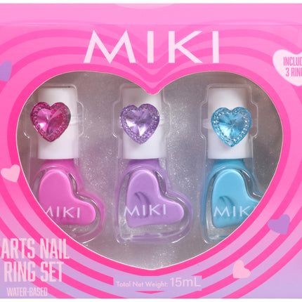 Miki Hearts Nail and Ring Set for Kids
