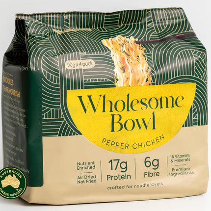 Wholesome Bowl Instant Noodles Pepper Chicken 4 X 90G