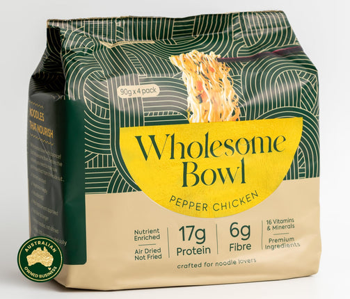 Wholesome Bowl Instant Noodles Pepper Chicken 4 X 90G