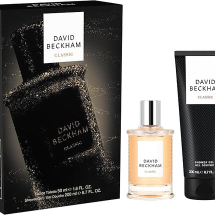 David Beckham Classic Black Gift Set for Men 1.6 oz EDT & 6.7 oz Shower Gel