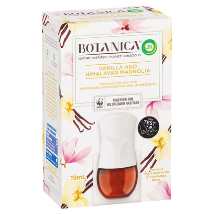 Air Wick Botanica Plug In Diffuser and Fragrance Refill Vanilla and Himalayan Magnolia 19ML