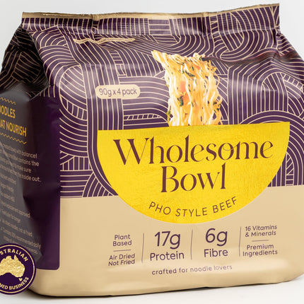 Wholesome Bowl Instant Noodles Pho Style Beed 90G 4 Pack