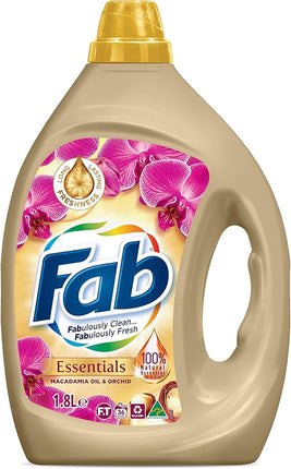 FAB Essentials Laundry Detergent Macadamia Oil and Orchid Liquid 1.8L
