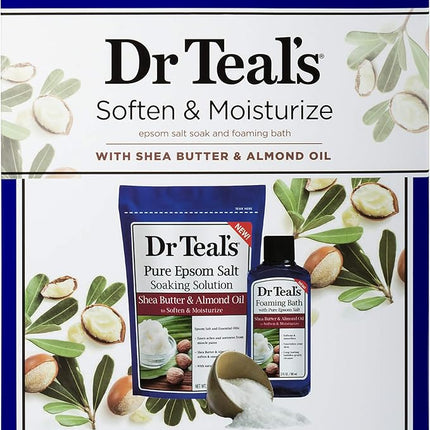 Dr Teal's Soften & Moisturize with Shea Butter & Almond Oil Epsom Salt Soaking Solution and Foaming Bath (Shea Butter & Almond Oil)